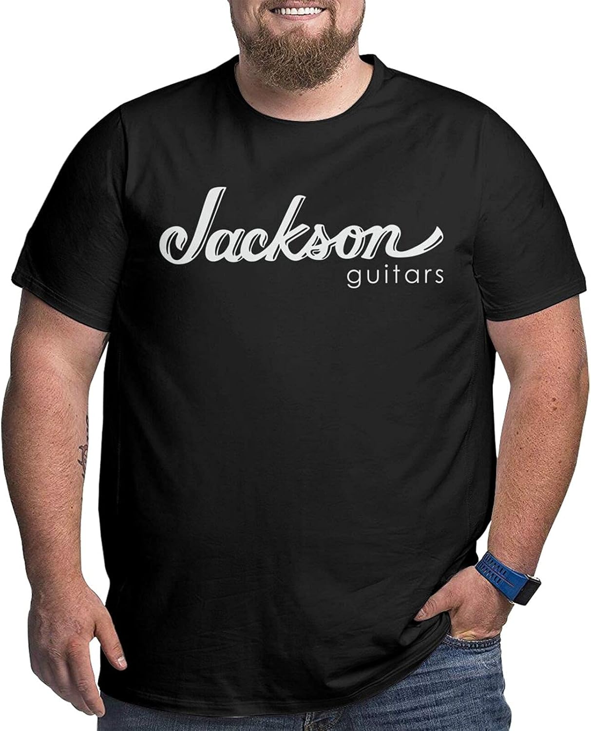 JacksonGuitars Men's T Shirts Printed Short Sleeve TShirts for Men