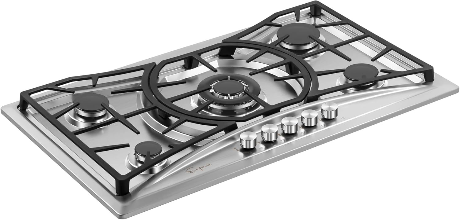 Empava 36 in. Gas Stove Cooktop with 5 Italy Sabaf Sealed Burners NG
