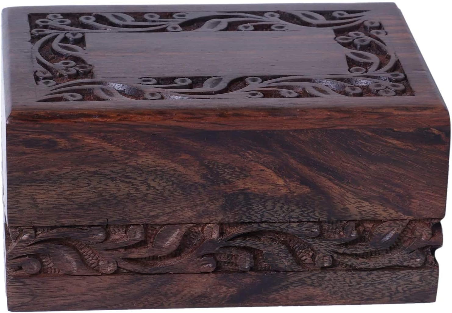 S.B.ARTS Wooden Keepsake Box, Handcarved Decorative Memorial Urn for Human & Pet Ashes Urns - Extra Small