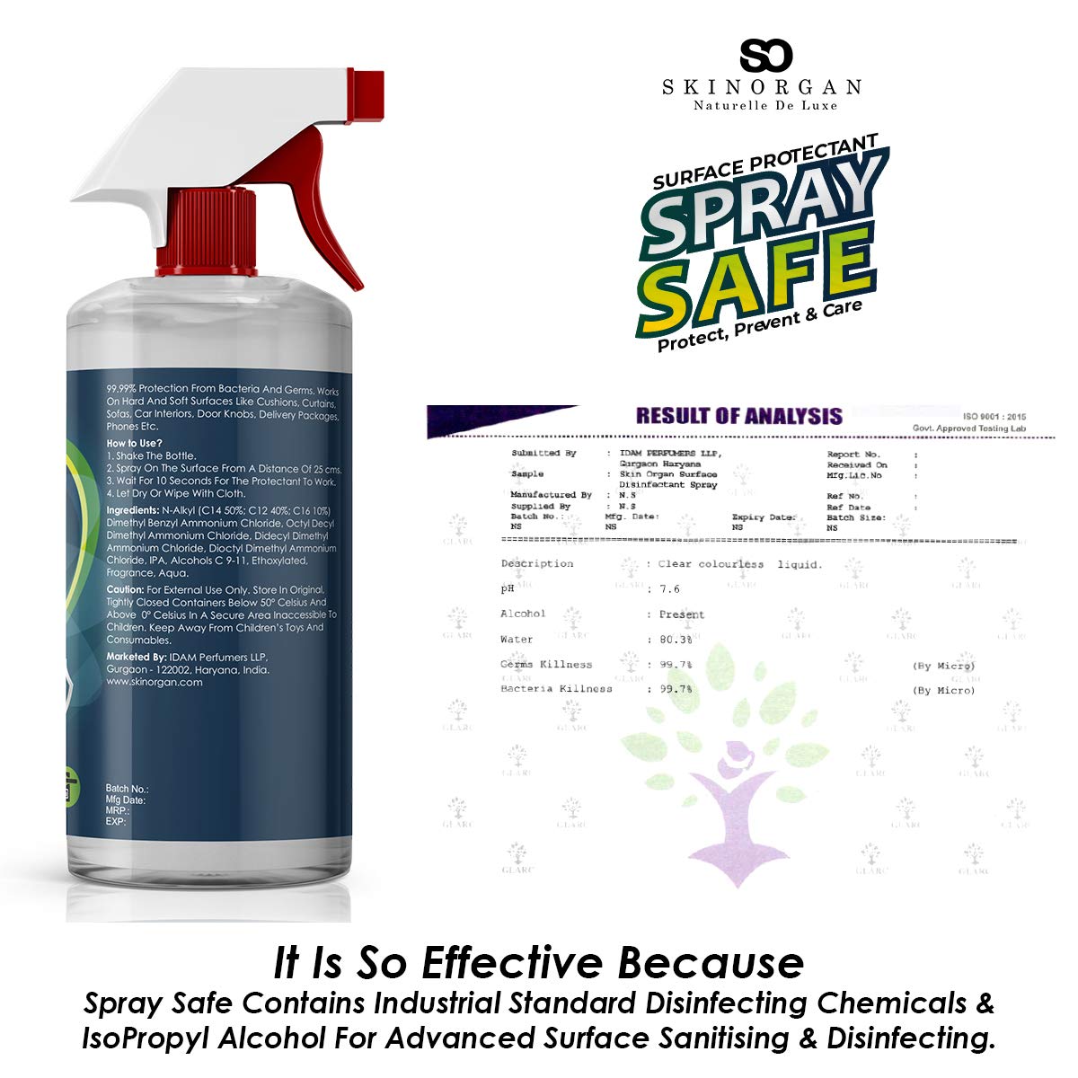 Protector Sanitizing Spray 550ml, Furniture, Home, Room, Door Handle