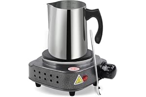 BBAXI Candle Making Pouring Pot with Electric Hot Plate for Melting Wax, Candle Wax Melting Pot with Heat-Resistant Handle and Long Stain Spoon, Candle Making Kit for Adults Beginners