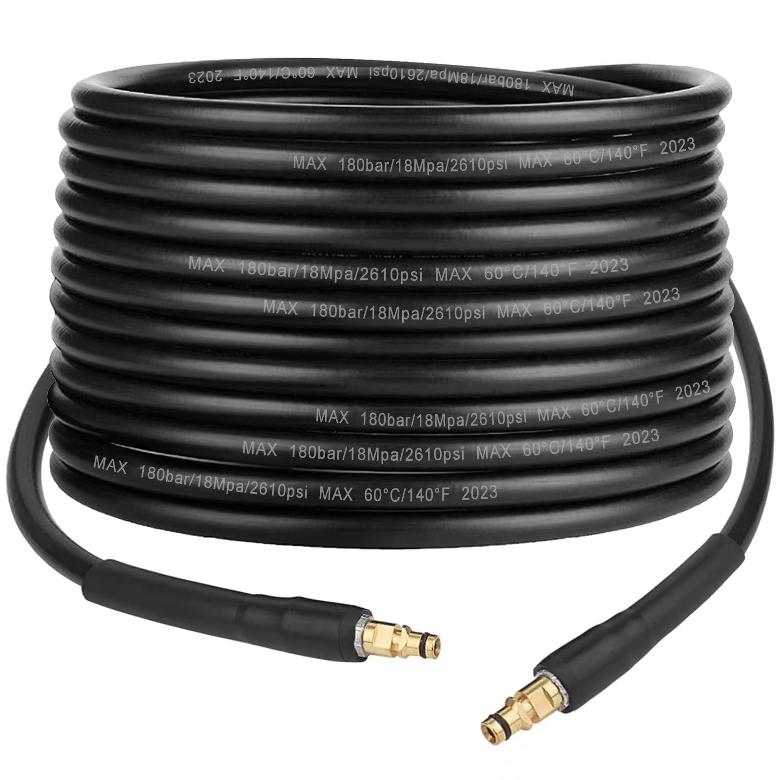 10m / 32Ft High Pressure Jet Washer Replacement Hose Extension Cleaning Pipe for Karcher K Series Pressure Washer K2 K3 K4 K5 K6 K7 Click Plug Quick Connector