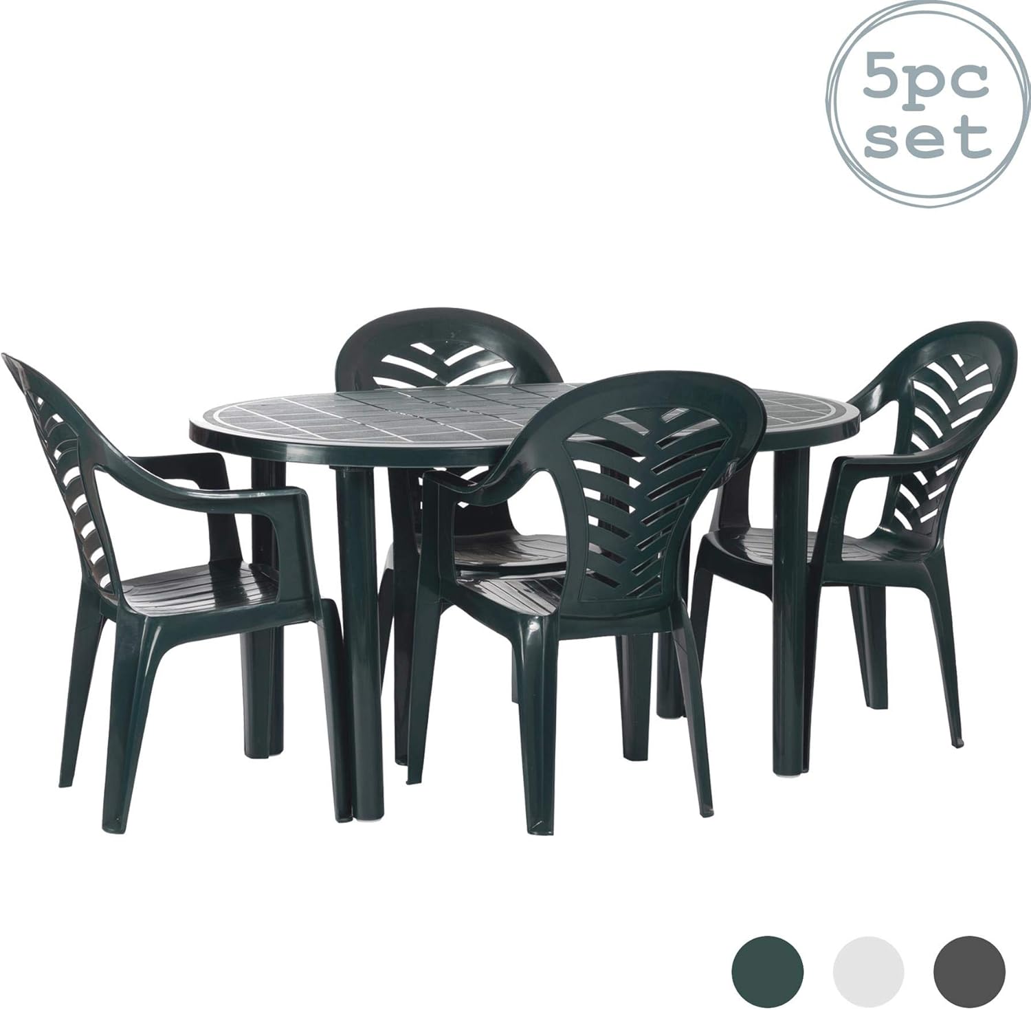 Resol 4 Person Gala Outdoor Garden Dining Table and Chairs Set UV