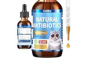 CUDORY Natural Antibiotics for Cats, Cat Antibiotics Supplement for Allergy Itch Relief, Immune Support, Skin Issue, UTI, Natural Herbal Supports for Cats All Breeds and Ages-Chicken Flavor | 2 fl oz