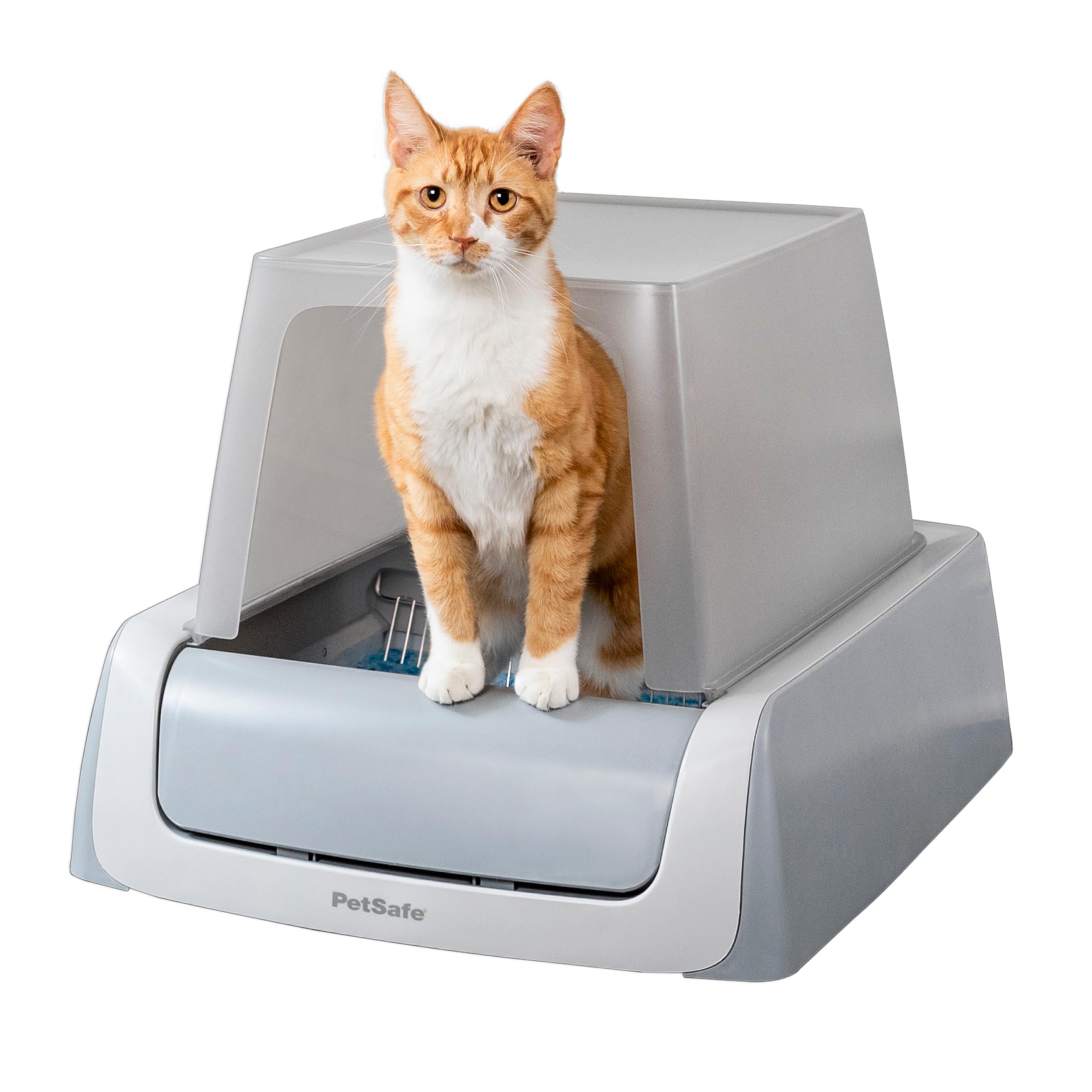 Photo 1 of PetSafe ScoopFree Crystal Pro Self-Cleaning Automatic Litter Box - Top-Entry Motion-Sensing Cat Box with Integrated Health Counter - Includes 1 Disposable Crystal Litter Tray