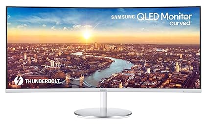 Samsung C34J791W 86,36 cm (34 Zoll) Curved Monitor WQHD Thunderbolt-3 Silber/Weiß