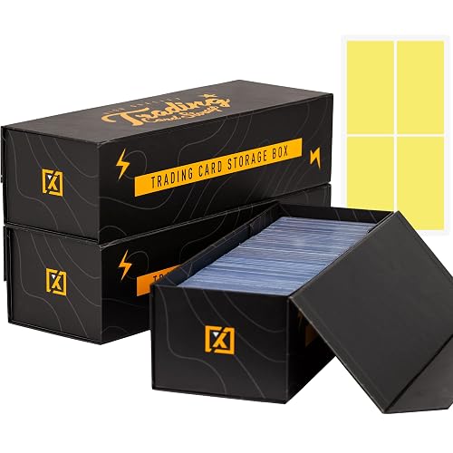 HOMEXPRO Easy Fold Trading Card Box, Magnetic Lid, Labels - Holds 800 ...