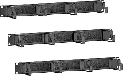 kwmobile 1U 19 Inch Server Rack Cable Management Brackets 3 Steel Organisers