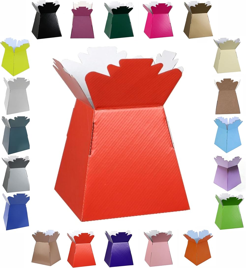 LARRYROO Glossy Vibrant Bouquet Box Red 24.5cm Display Box