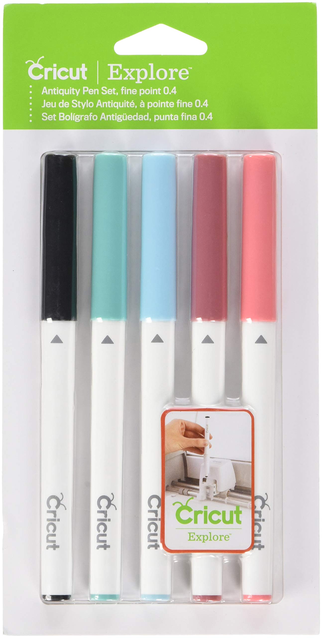 Cricut Color Antiquity fine Point Pen Set, Multi-Colour, Set of 5