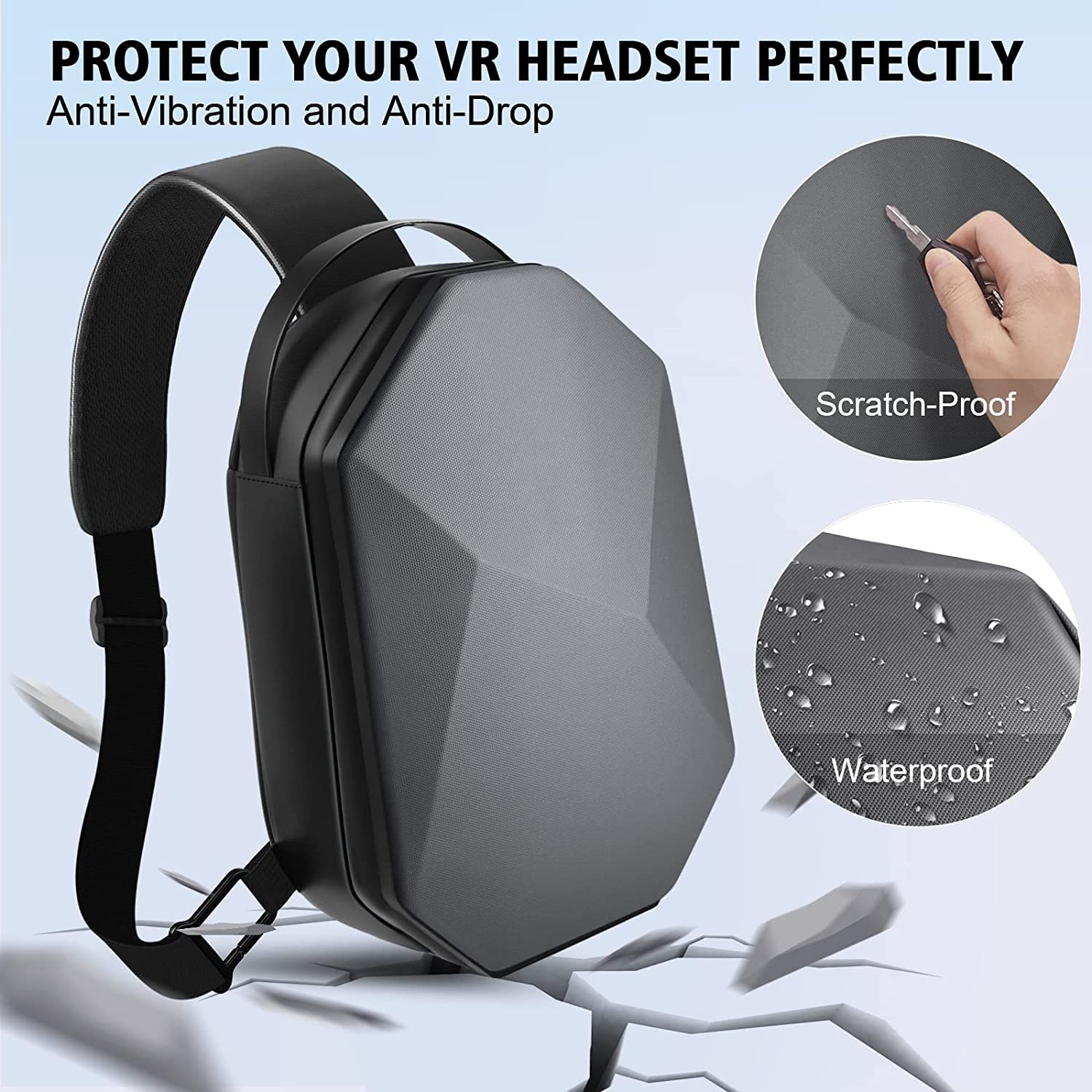 Hard Carrying Case for Oculus Meta Quest 3S/Qust 3/Quest 2/Vision Pro, Elite Strap Version/KIWI/BOBOVR Head Strap, VR Headset and Touch Controller Accessories, Full Protection for Travel/Home Storage