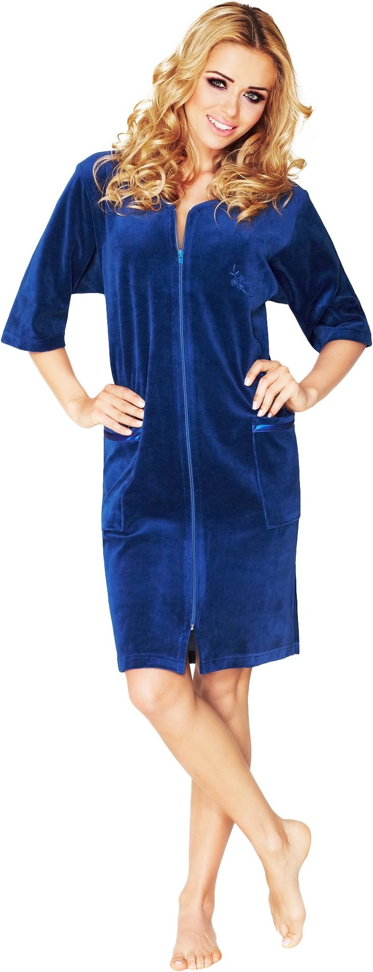 Women Velour Dressing Gown