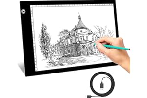 TIKTECKLAB Light Pad - Light Box for Tracing, Adjustable Brightness Eye-Care Portable Light Table for Diamond Art, Sketching, Drawing, Art & Craft - Type-C Powered, 9''x12'' - Ideal for Artists & Hobbyists