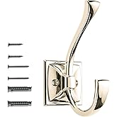 khtumeware Wall Hooks,5 Pack Coat Hooks Hardware Towel Hooks for Hanging Coats Polished Nickel Robe Hooks Wall Mounted with Screws for Key, Towel, Bags, Cup.