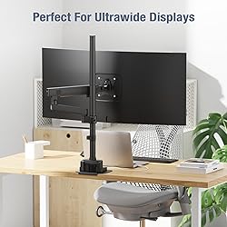 AVLT Single 40 Inch Monitor Arm Pole Top Mount With