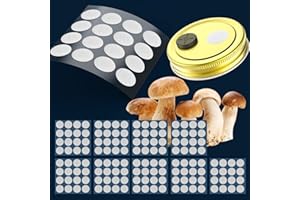 ZHANXUBIO Membrane Filter Sticker 20 mm 0.2 um Strong Adhersive Filter Disc for Mushroom Cultivation (20 mm,160 pcs)