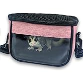 Small Pet Carrier Bag - Single - Shoulder Outdoor Carrier for Hamsters, Sugar Gliders &amp; Flying Squirrels Portable Small Pet Travel Bag (Pink)