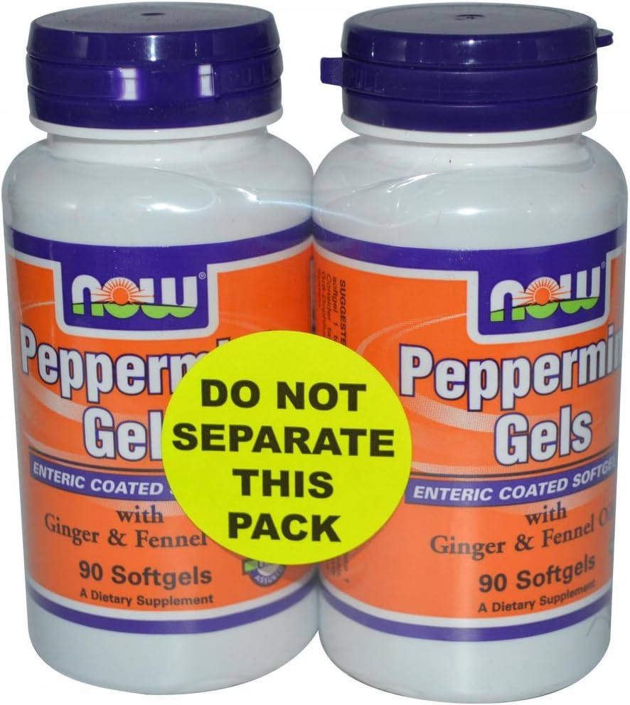 Now Foods Peppermint Gels, Soft-gels, 180-Count