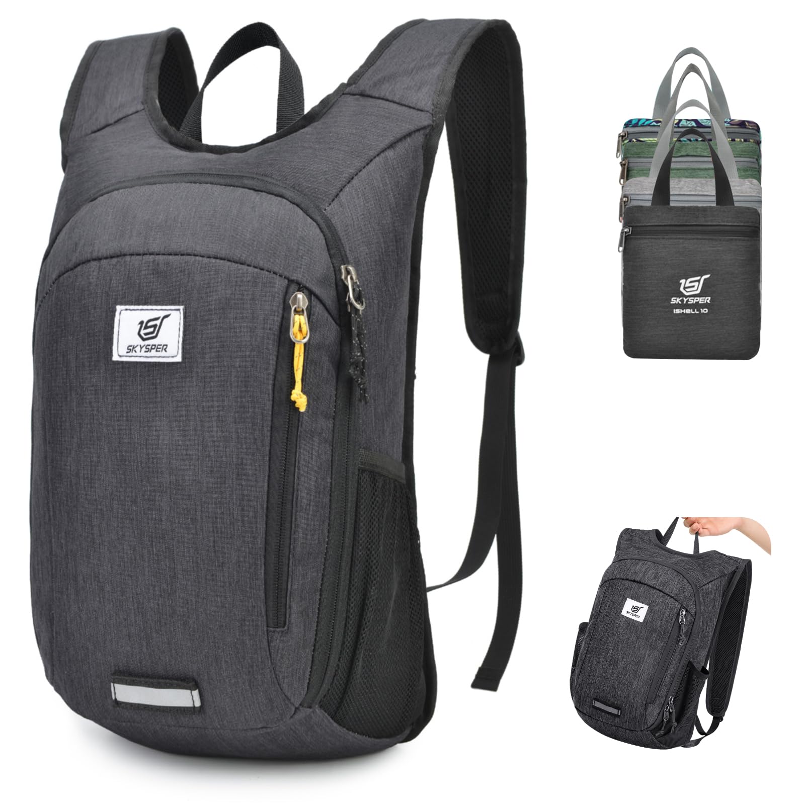 Photo 1 of SKYSPER Small Hiking Travel Waterproof Backpack - Lightweight Packable Day Pack for Women and Men - Foldable Light Weight Water Proof Mini Daypack - 10L Collapsible Back Pack for Outdoor