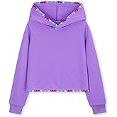 WELAKEN Girls' Rainbow Sequin Striped Hoodie Sweatshirt Crop Tops