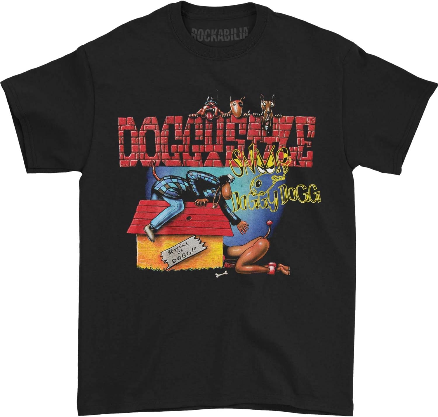 SNOOP DOGG Men's Snoop Doggy Style Cover T-Shirt Black