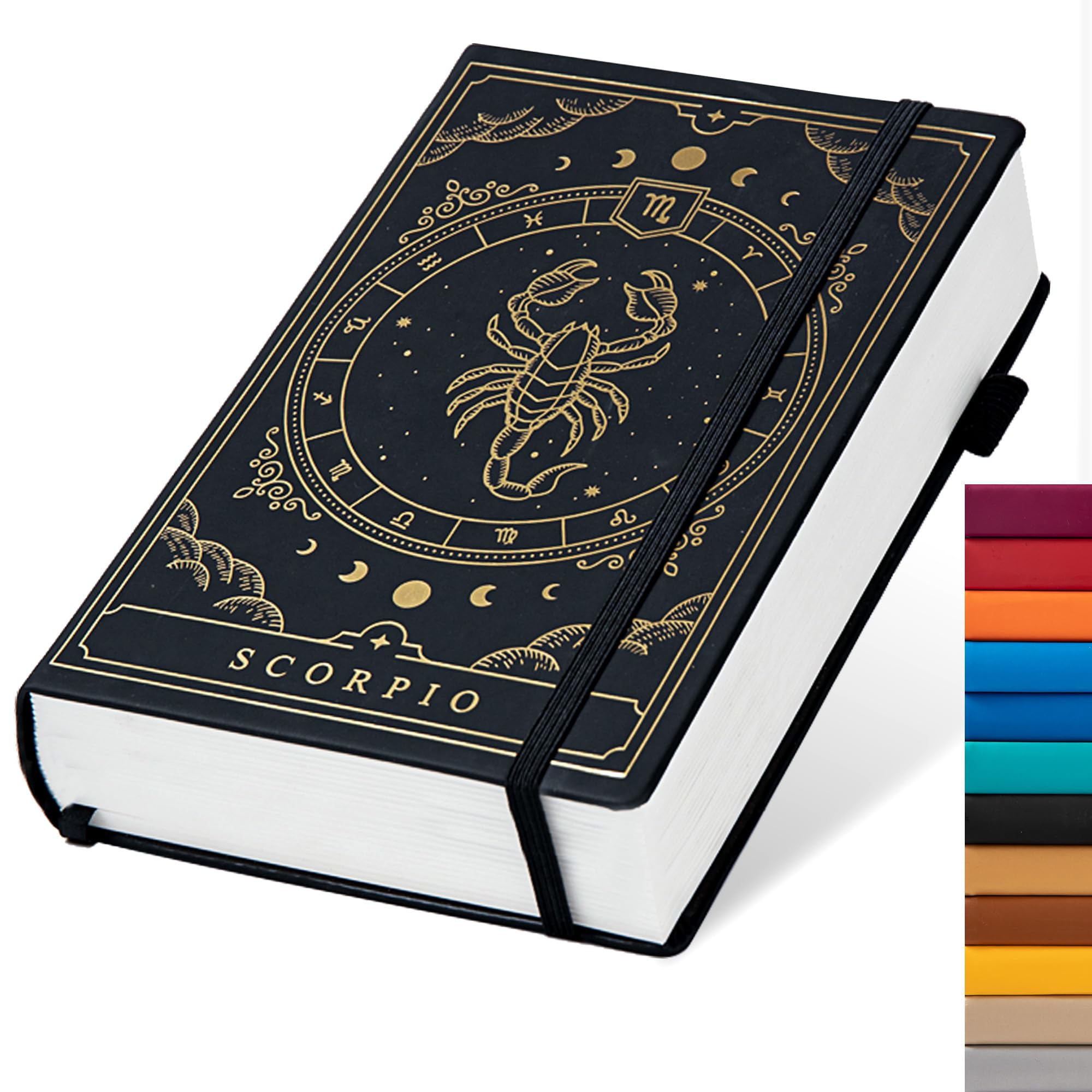 TIEFOSSI Constellations A5 Dotted Hardcover Journal Notebook, 100gsm 400pages Writing Paper, Bullet Organizers Notebook for Women, Men, Teens (Scorpio)