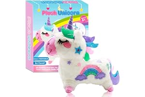 HKKYO Unicorn Sewing Kit for Kids, Unicorn Kids Sewing Kit, Crafts Kit, Sewing Kit for Beginner, My First Unicorn Sewing Kit, Unicorn Plush Toy, Kids Sewing Crafts, Sewing Kit for Kids Ages 8-12