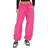 DISCIPBUSH Cargo Pants Women Baggy - Parachute Pants for Women, Rave Pants Y2K Pants, Festival Outfits for Women