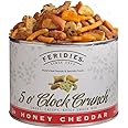FERIDIES Honey Cheddar 5 O'Clock Crunch Gourmet Snack Mix Tin, 14 Oz, Premium Virginia Peanuts