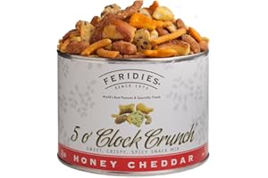 FERIDIES Five O'clock Crunch Honey Cheddar Snack Mix with Premium Virginia Peanuts, 14 Ounce (Pack of 1) Honey Cheddar Mix