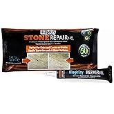 MagicEzy Stone Repairezy (Beige):- Granite, Marble, Travertine. Quartz - Repair Chipped, Cracked Floor Tiles, Countertops - Stone Repair Kit, Touch Up Filler