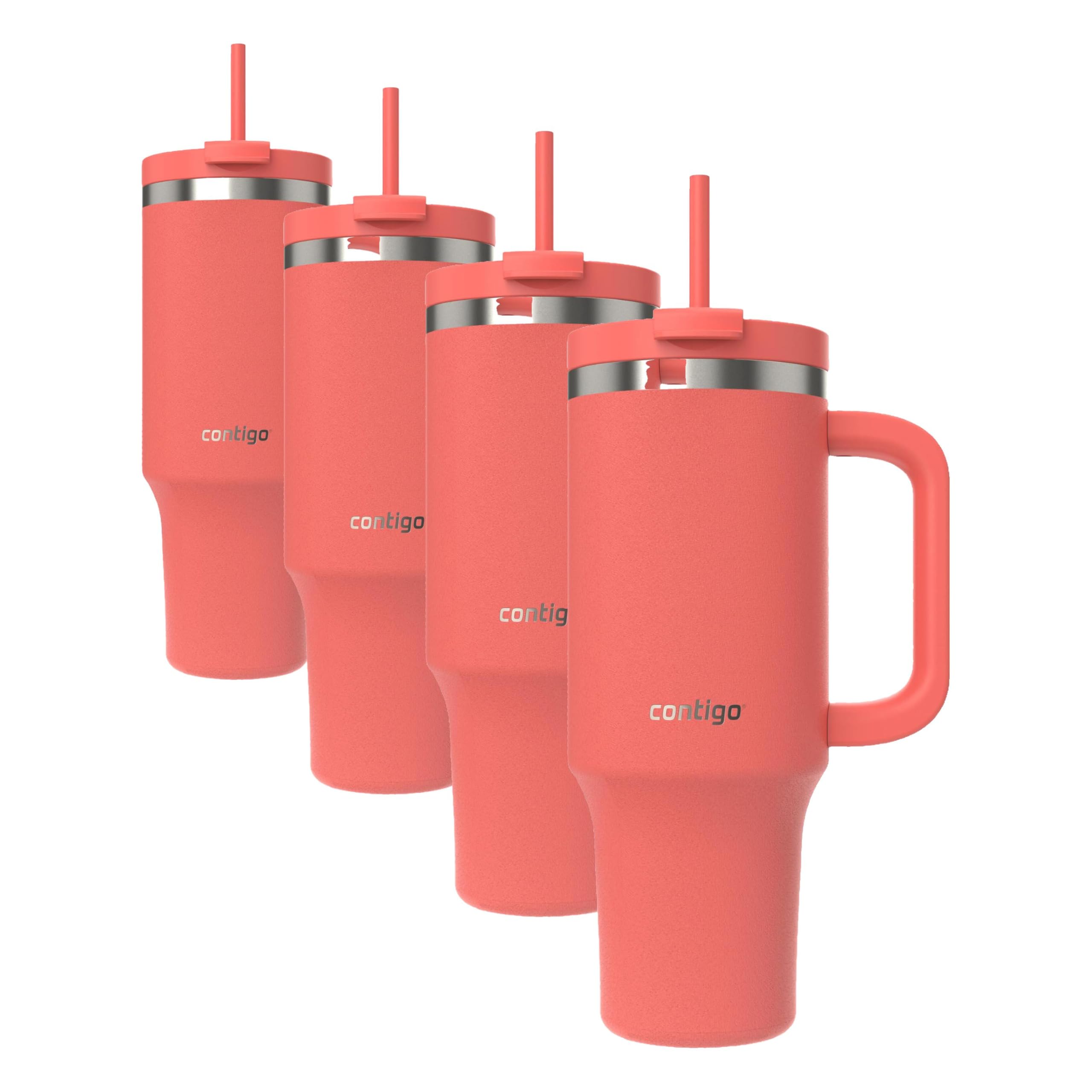 Contigo Streeterville 40oz Tumbler Stainless Steel Vacuum Insulated Leak-Proof Cold for 29 Hours Coral (Pack of 4) Image