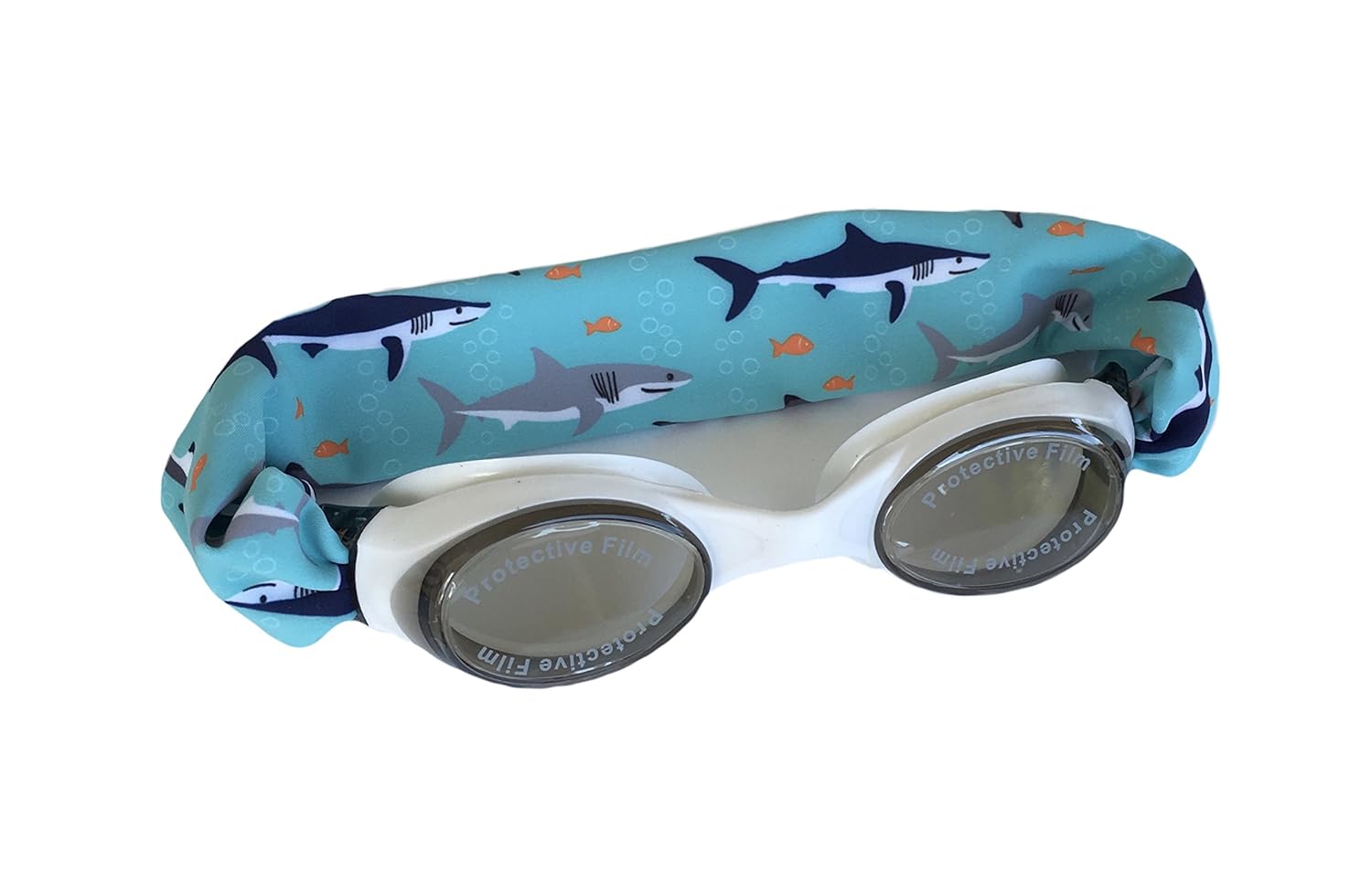 SPLASH "SHARK ATTACK" Swim Goggles - Fun Fashionable Comfortable - Fits Kids & Adults - Won't Pull Your Hair - Easy to Use - High Visibility Anti-Fog Lenses - PATENT PENDING