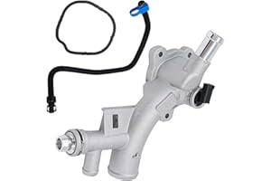 LEVANLIGHT | Aluminium Engine Coolant Housing Water Outlet with Sensor with Rubber Hose | Compatible with Chevy Cruze, Sonic,