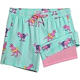 maamgic Mens 5.5 Inch Swim Trunks with Compression Liner Board Shorts Quick Dry Beach Swimwear with Zipper Pockets