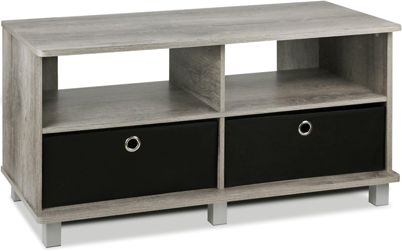 Furinno ANDREY TV Stand, Entertainment Center, TV Console for TV up to 46 Inch with Bin Drawers, for Living Room Bedroom, French Oak