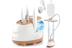 HAPAIS Garment Steamer for Clothes,Steamers with Adjustable Double Pole Stand,Vertical & Horizontal Ironing,1800W Standing Cl