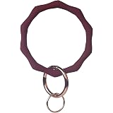 YAKA Silicone Wrist Keychain – Rhombic Design, Medical Grade Silicone, 3 Inch Inner Diameter, Grey - View #10