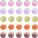 Craftdady 9 mm Acrylic Round Beads 100Pcs AB Color Round Ball Beads Gradient Plastic Bubblegum Loose Spacer for DIY Craft Friendship Bracelet Earring Necklace Jewelry Making