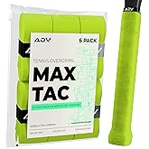 ADV MaxTac Tennis Overgrip, Tacky Moisture-Wicking Grip (Volt, 6-Pack) | Ultra tacky surface, wicks moisture, razor thin so grip size barely changes