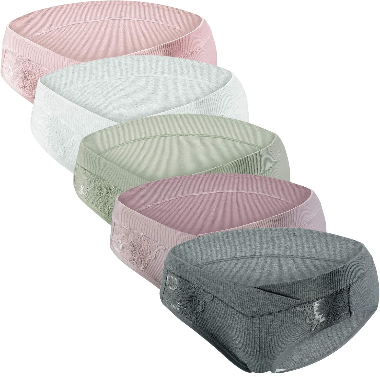 Hornice Umstandsunterwäsche 6er Pack - V-Ausschnitt Baumwollslips Für Schwangerschaft & Wochenbett