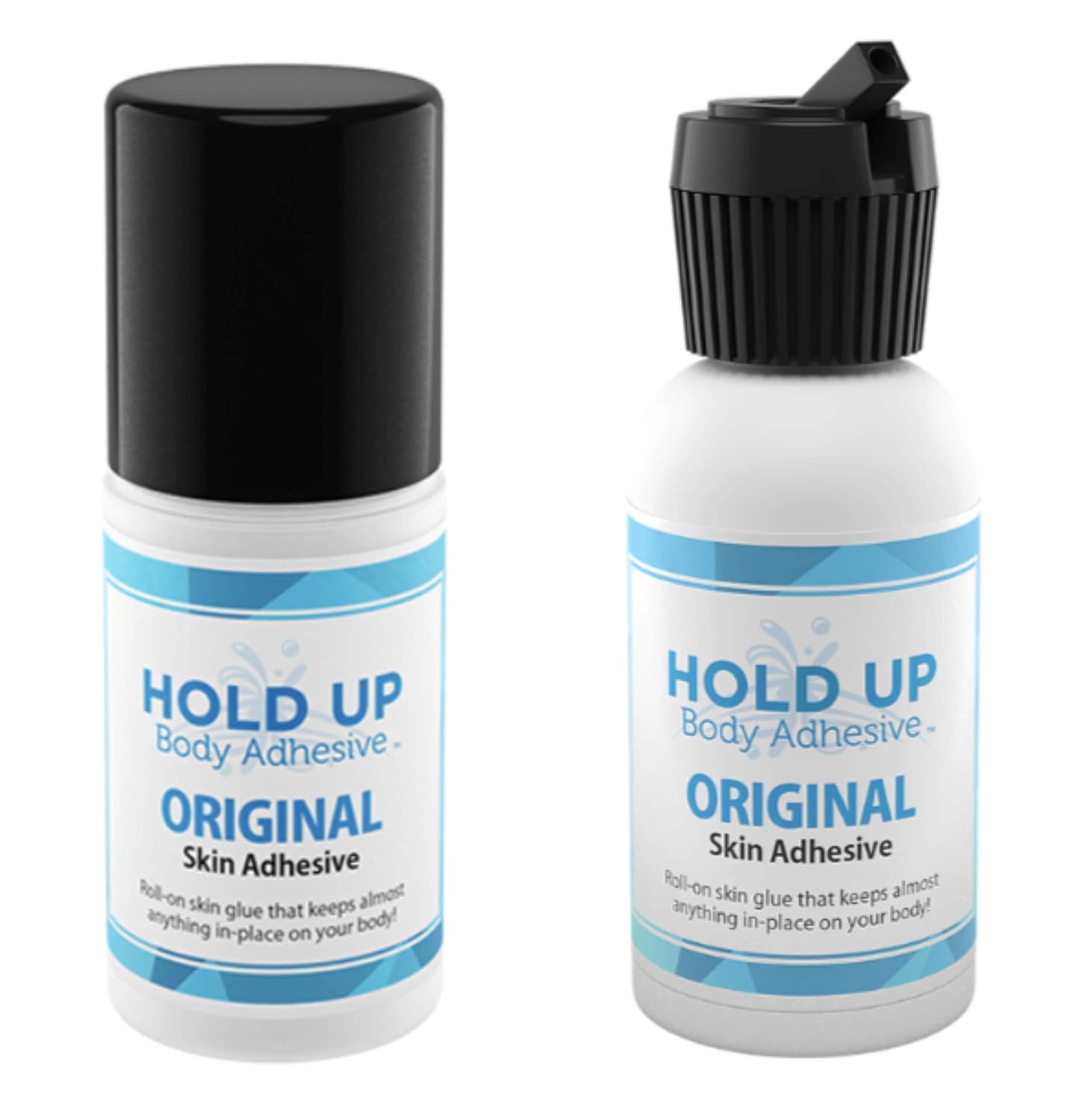 Hold Up Body RollOn Adhesive Applicator 2 oz. Bottle HypoAllergenic and Safe For