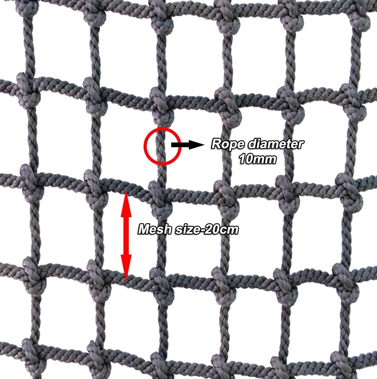 HUANPIN Climbing Frame Net for Kids | Adults Truck Trailer Heavy Duty Netting Dia 10 mm 15cm Rope Ladder Protection Net Children Safety Net