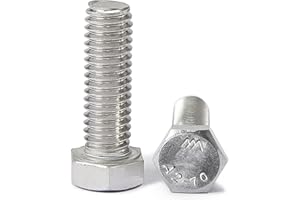 Joamang M6 x 20mm Hex Head Screws Bolts, M6 x 1.0 Bolt, Hexagon Head Bolts, 304 Stainless Steel(A2-70), Bright Finish, Fully 