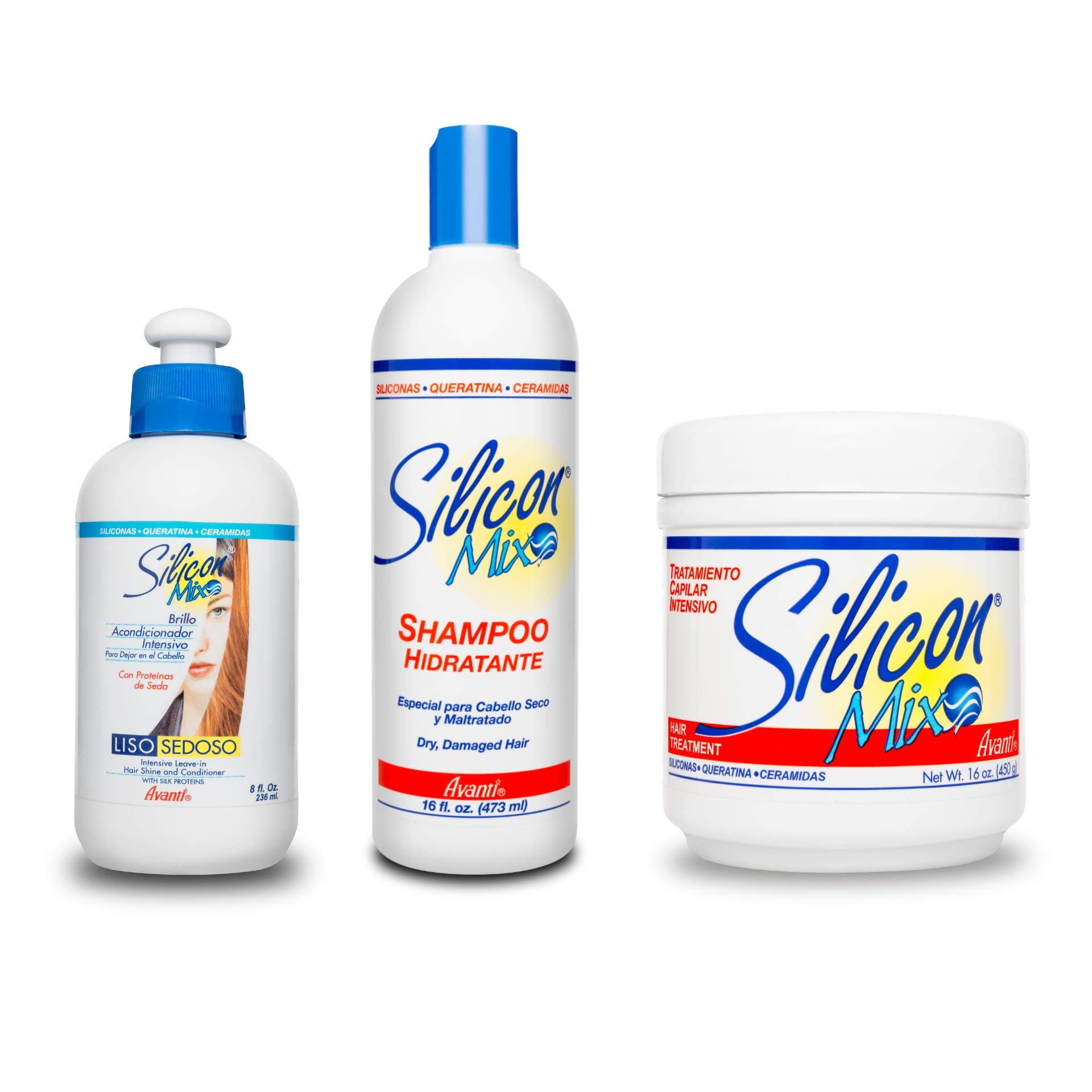 Silicon mix Hair Products Set - Silicon Mix Intensive Conditioner 450g, Hydrating Shampoo 450ml, Leave-in Conditioner 236ml