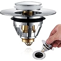 Wash Basin Bounce Drain Filter, Only for 1 3/8"~1 1/2" Drain Hole, Pop Up Drain Stopper for Bathroom Sink, Bullet Core…