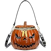Lyuxhetaokdiq Men and Women PVC Pumpkin Shaped Crossbody Shoulder Bag Handbag Halloween Pumpkin Purse