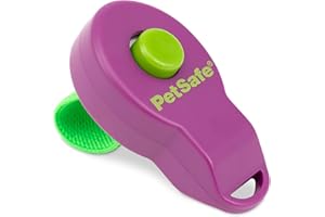 PetSafe Clik-R Training Tool - Positive Behavior Reinforcement - Ergonomic Design - Compact Finger Band - Daily Training Accessory - Clicker for Dogs & Cats - Purple