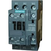 Siemens 3RT2025-1AK60 3 Pole, 16 AMP contactor Rated 5 H.P @ 230v / 10 H.P. @ 460 Volt 3 Phase - 110/120vAC Coil and 1 N.O./1 N.C. Base Mounted Auxiliary Contacts