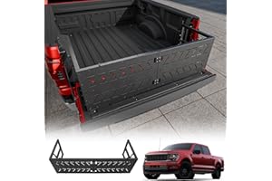 Maxzina Tailgate Extender Compatible with 2015-2025 Ford F150 Flip-Over Pickup Truck Bed Divider Carbon Steel Rotatable Truck